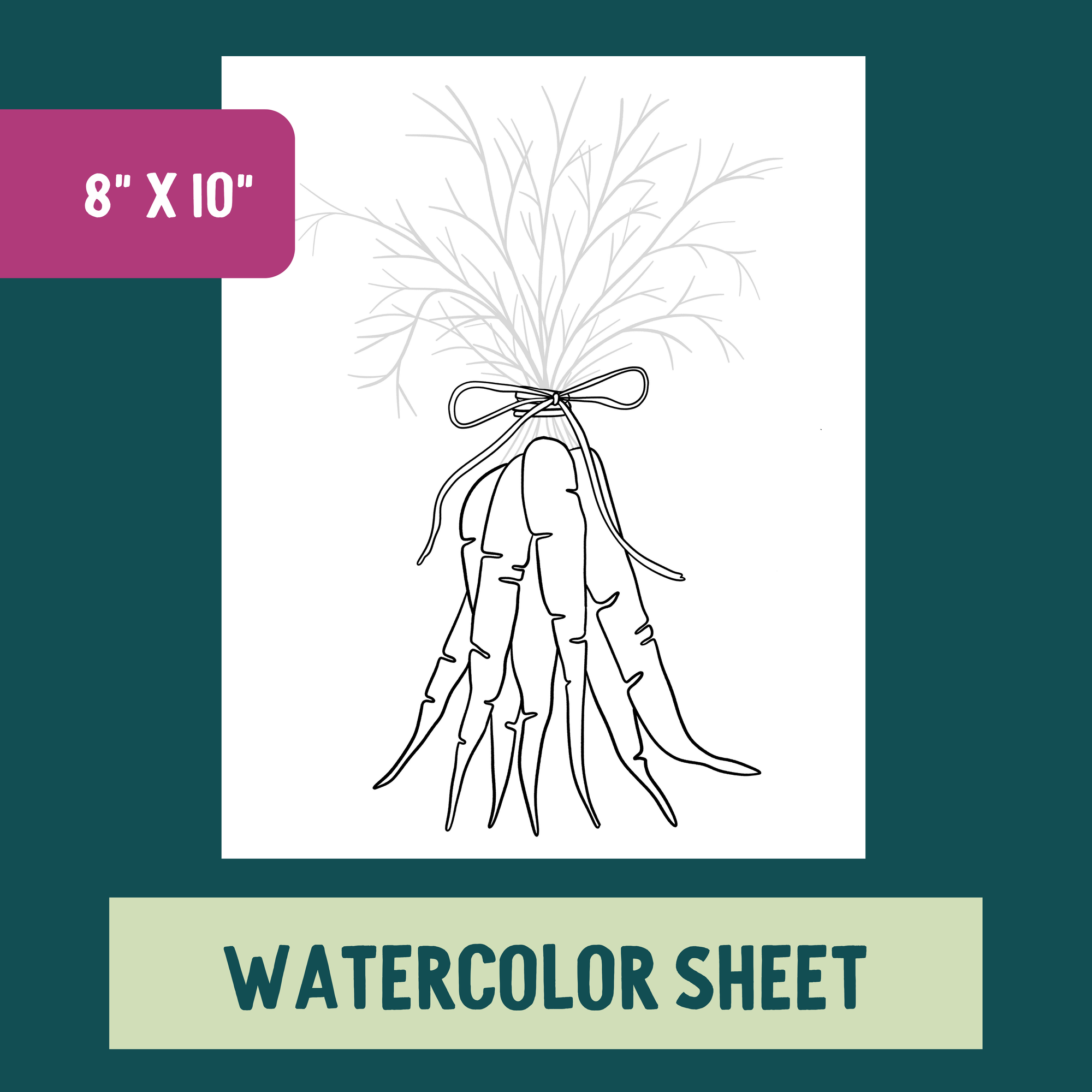*Individual Sheet* Carrot Bunch