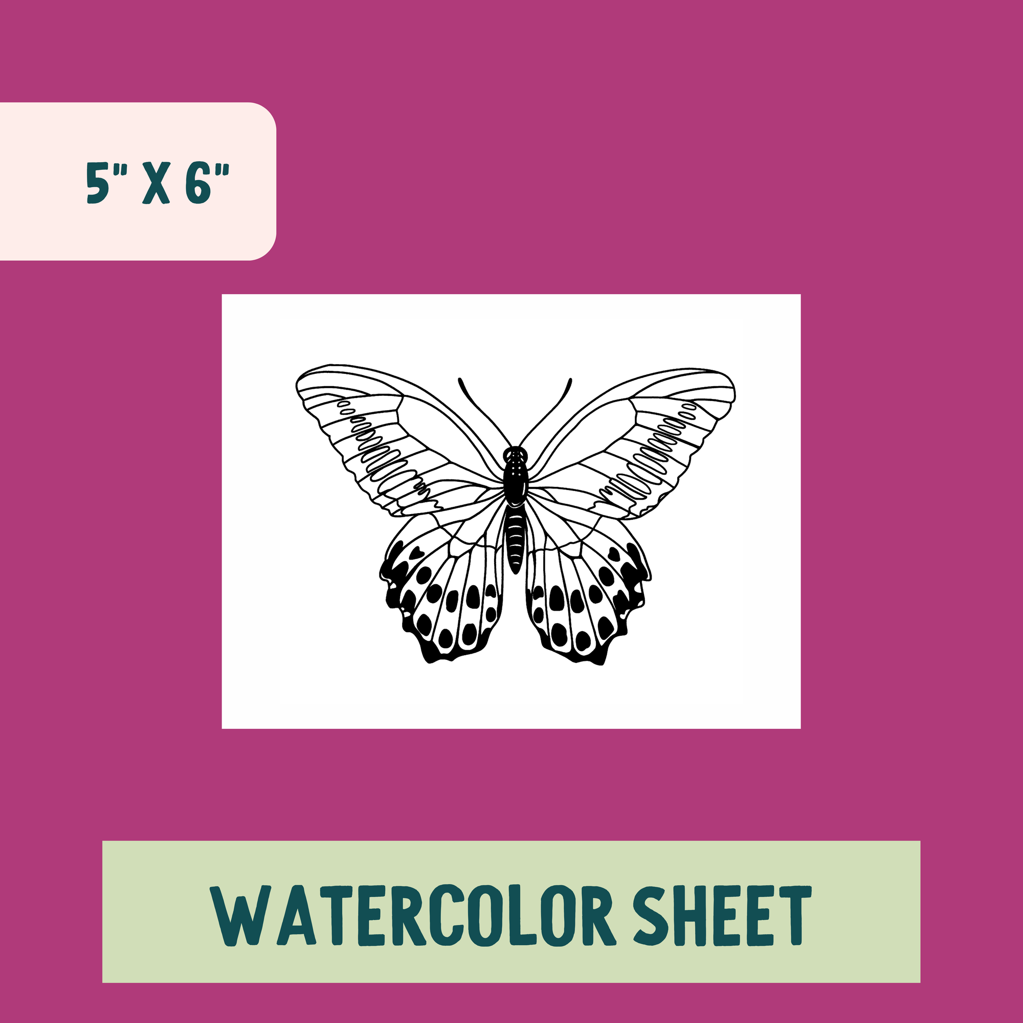*Individual Sheet* Regal Fritillary Butterfly