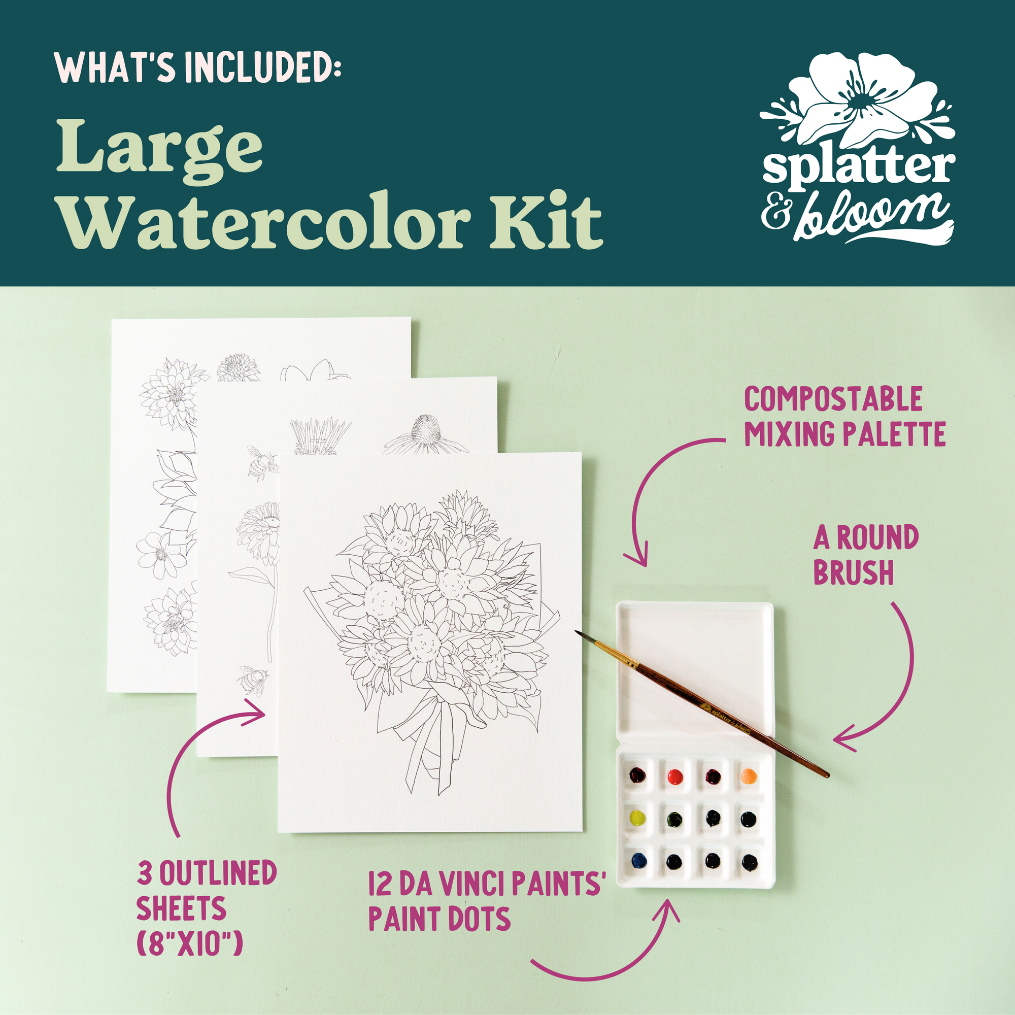 Winter Woods Watercolor Painting Kit - (Large)